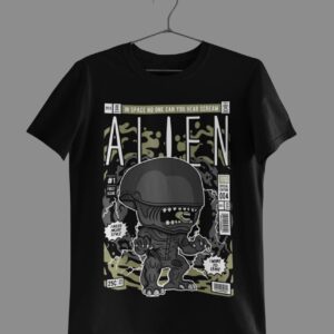 Funko POP Alien Cartoon Print Half Sleeve Unisex T-Shirt