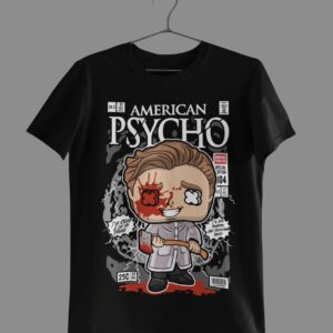 American Psycho Cartoon Print Half Sleeve Unisex T-Shirt