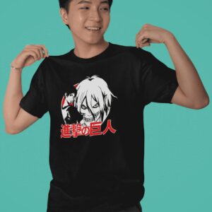 AOT Eren Yeager Anime T-shirt With Own Attack Titan Unisex T-Shirt