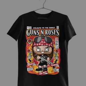 Axl Rose Unisex Cartoon Print T-Shirt